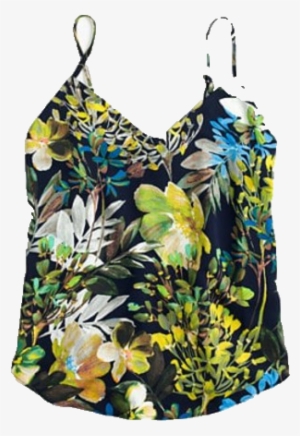 Women's V-neck Camisole In Watercolor Floral - Women's V Neck Camisole