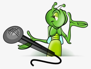 Cricket Microphone Clip Art - El Grillo Del Hogar (spanish Edition)