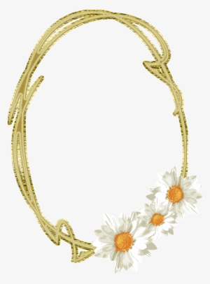 Frames Png Oval Com Flores Oval Frame Png - Picture Frame