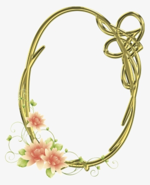 Frames Png Oval Com Flores Imagens Para Photoshop - Moldura Png Oval Para