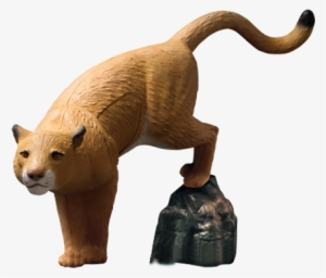 Mountain Lion W/rock - Rinehart Mountain Lion With Rock 3-d Foam Archery Target