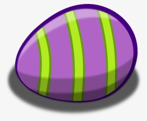 Broken Egg Clipart Black And White - Green And Purple Easter Egg