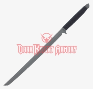 Black Ronin Ninja Sword Slimline Machete - Rapier Golden Cup Hilt