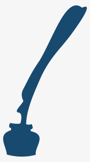 An Ink Bottle With A Feather Pen - Quill