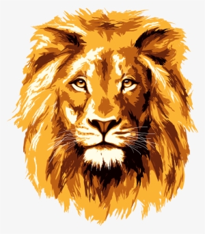 Front Face Pre Cut Lion - Lion Vector