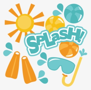 Orange Clipart Water Splash - Pool Day Clip Art