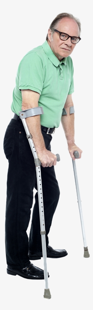 Old Man With Crutches