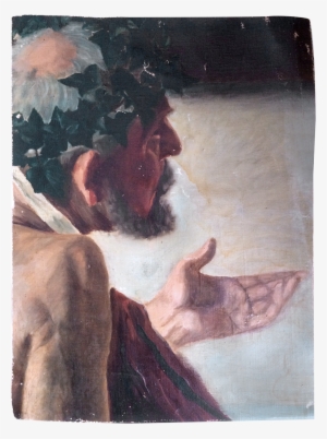Old Master Fragment Of A Man With Head Of Leaves C - Painting