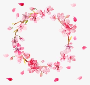 Free Pink Flowers Wreath Png - Pink Flower Wreath Png
