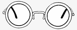 Modern Round Glasses Coloring Page - Drawing