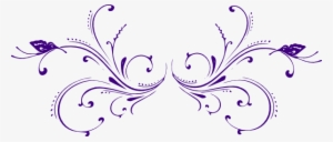 A Purple Line Border - Purple Butterfly Border Clipart