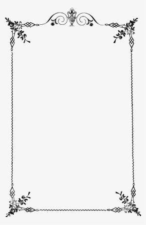 Elegant Scroll Border Png - Border For Menu