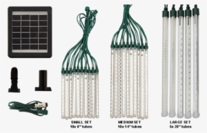 Xp10 Solar 'snowfall' Christmas Light Set (medium Tubes)