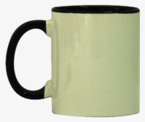 White Mug With Black Inner Color - Beer Stein
