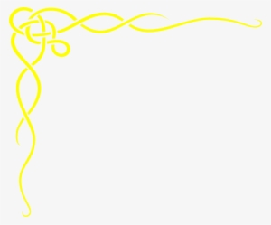 Yellow Swirl Border Png Download - Yellow Vector Frame Png