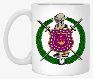 White Mug - Omega Psi Phi Crest Png