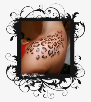 Leopard Print Shoulder Tattoos Photo - Cat With Name Tattoo Designs