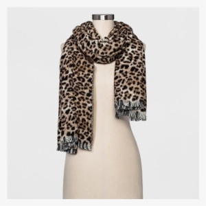 01 - Women's Scarf - A New Day Brown Leopard Print