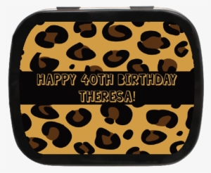 Leopard Personalized Birthday Mint Tins - Coin Purse