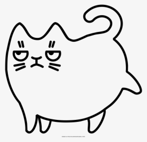 Grumpy Cat Coloring Page - Cat