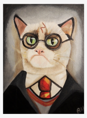 Grumpy Potter Print 11″ X 14″ - Black Cat