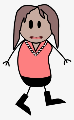 Lady Stick Figure Clipart Png