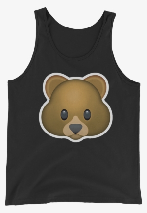 Men's Emoji Tank Top - Bear Face Emoji T-shirt