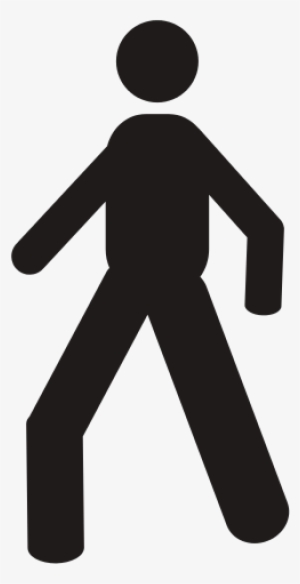 Stick Figure Walking Silhouette - Vector Graphics