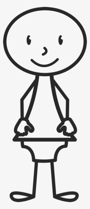 Stick Figure Newborn Baby Stamp - Berlin Traffic Light Man