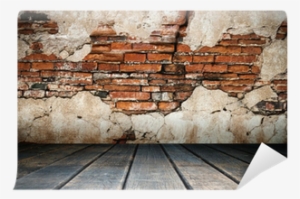 Cracked Plaster Of Old Brick Wall Wall Mural Pixers - Wall