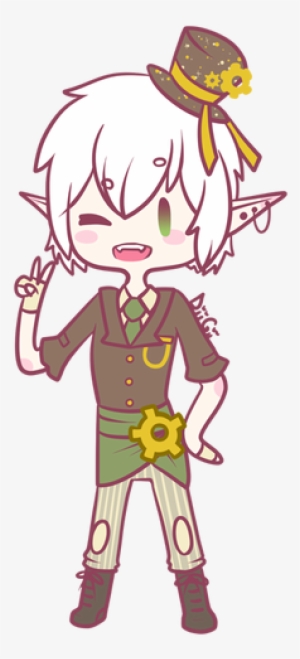 Half Vampire, Half Elf Partner - Cartoon