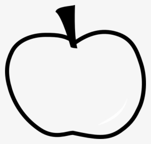 Apple Worm Clip Art Vector - Outline Of An Apple