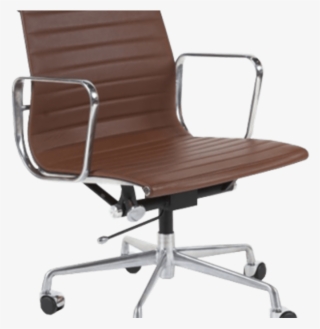 Dark Brown Leather Office Chair