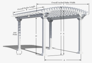 Arched Artisan Pergola Size - Pergola