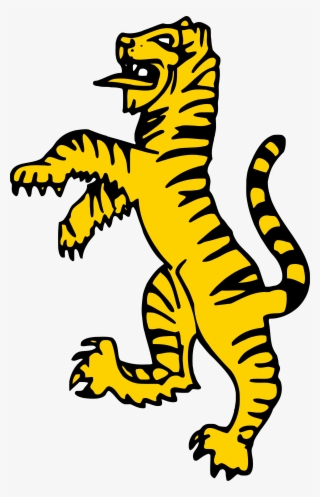 Gold Color Standing Tigger Clipart Png Image Download - Tiger Standing Up Drawing