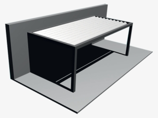 Corner View On The Wall Pergola Application - Facade