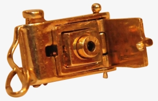 Vintage 14k Gold Mechanical Camera Charm Hallmarked - Film Camera