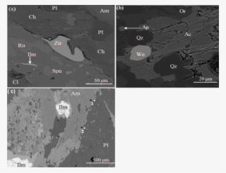 Backscattered Electron Images Of Minerals In , (b)