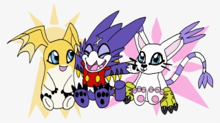 Gumdramon, Patamon E Gatomon - Digimon Adventure