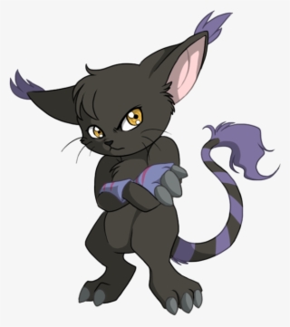 Wizardmon Et Blacktailmon - Black Gatomon And Gatomon