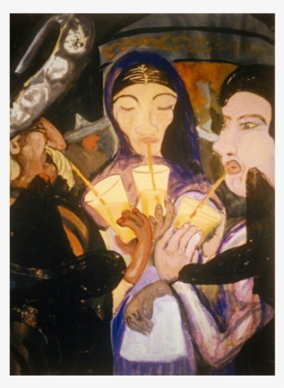 Men And Women Drinking From Straws