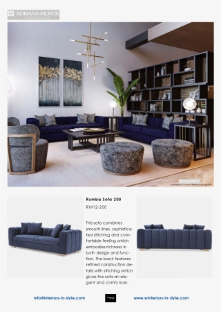 Rm12-200 Rumba Sofa 200 This Sofa Combines Smooth Lines, - Living Room