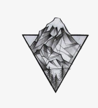 Tattoo Triangle Mountain Geometry Idea Logo Drawing