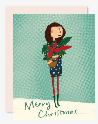 Girl With Poinsettia - Poinsettia