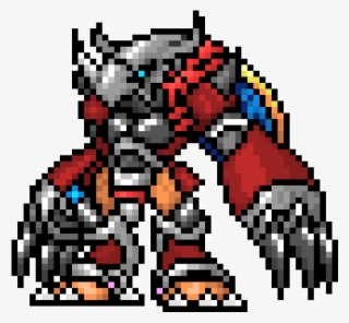 Crimsonwargreymon Redo - Wargreymon Pixel Art