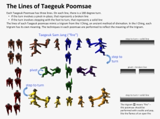 On The First Line Of Taegeuk Sam Jang You Turn By Moving - Taegeuk