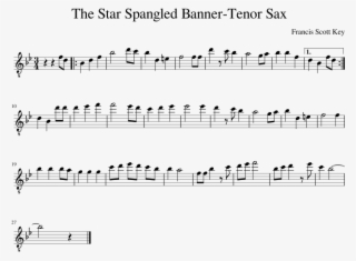 The Star Spangled Banner-tenor Sax Sheet Music Composed - Star Spangled Banner Tenor Sax