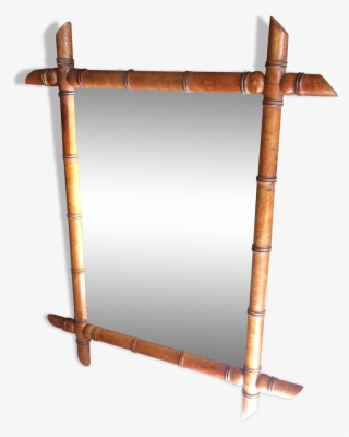 Old Mirror Wood Frame Imitation Bamboo 1900 65x55cm - Mirror