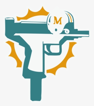 Custom Miami Dolphins Gun T Shirt Football - Miami Dolphins Uzi Shirt