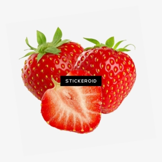 Three Strawberries - Strawberries Png